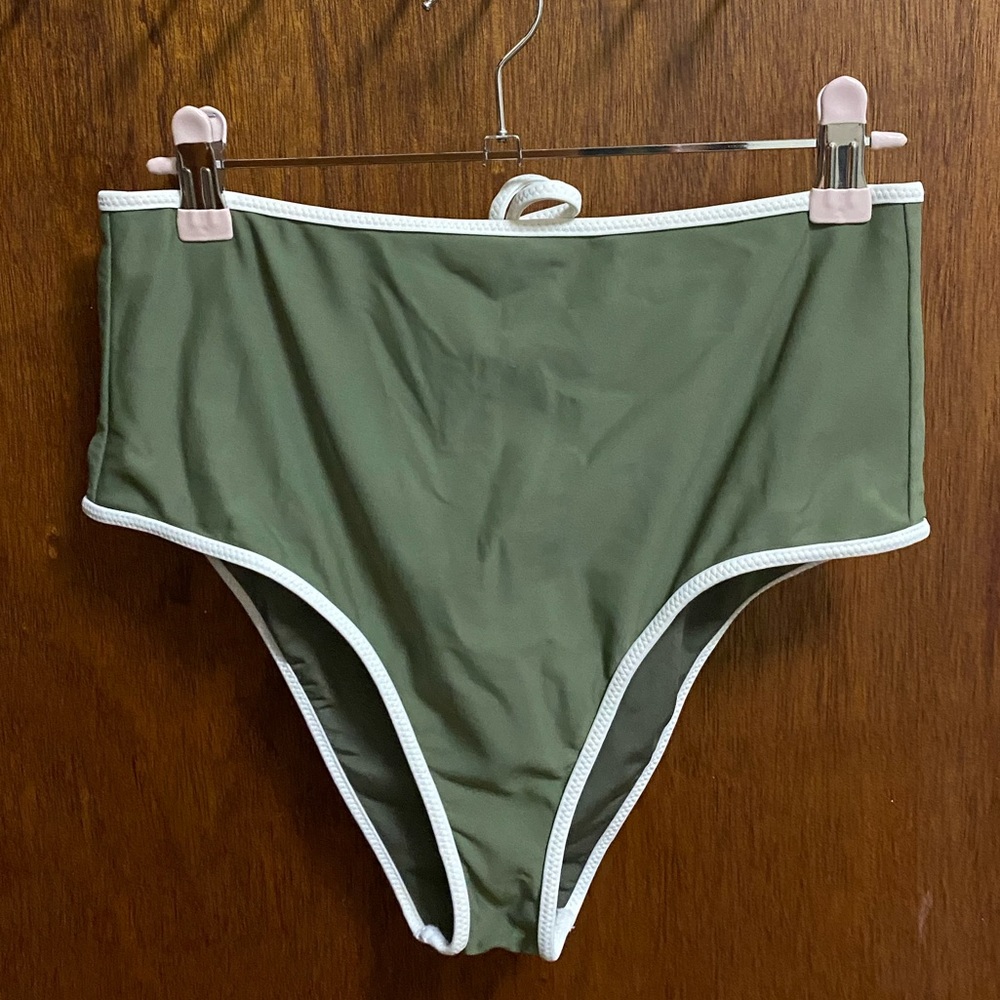 Aerie High-Waisted Olive Green Bikini Bottom
